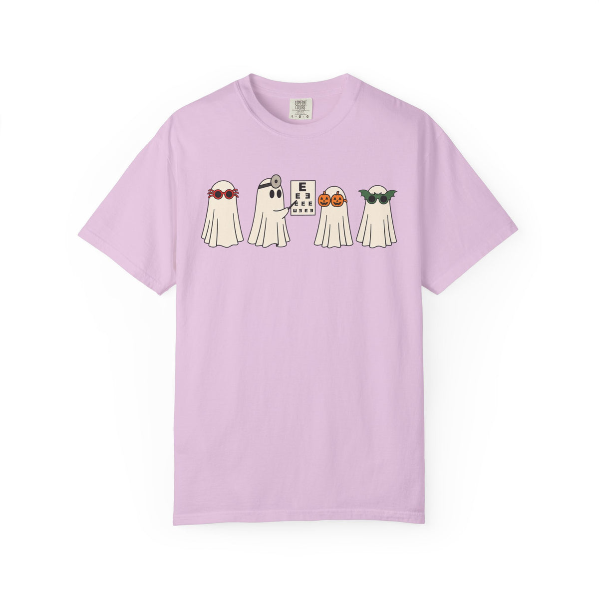 Optometrist Ghost Halloween T-Shirt, Funny Eye Doctor Gift, Spooky Vision Center Graphic Tee
