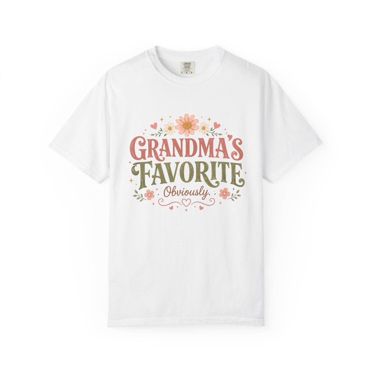 Grandma's Favorite Floral Typography T-shirt | Mother's Day Family Shirt