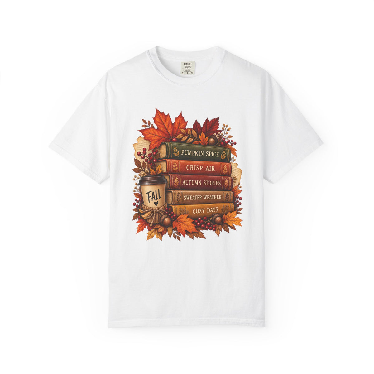 Fall Book Pumpkin T-Shirt, Thanksgiving Book Reader Gift, Cozy Bookish Autumn Graphic Tee