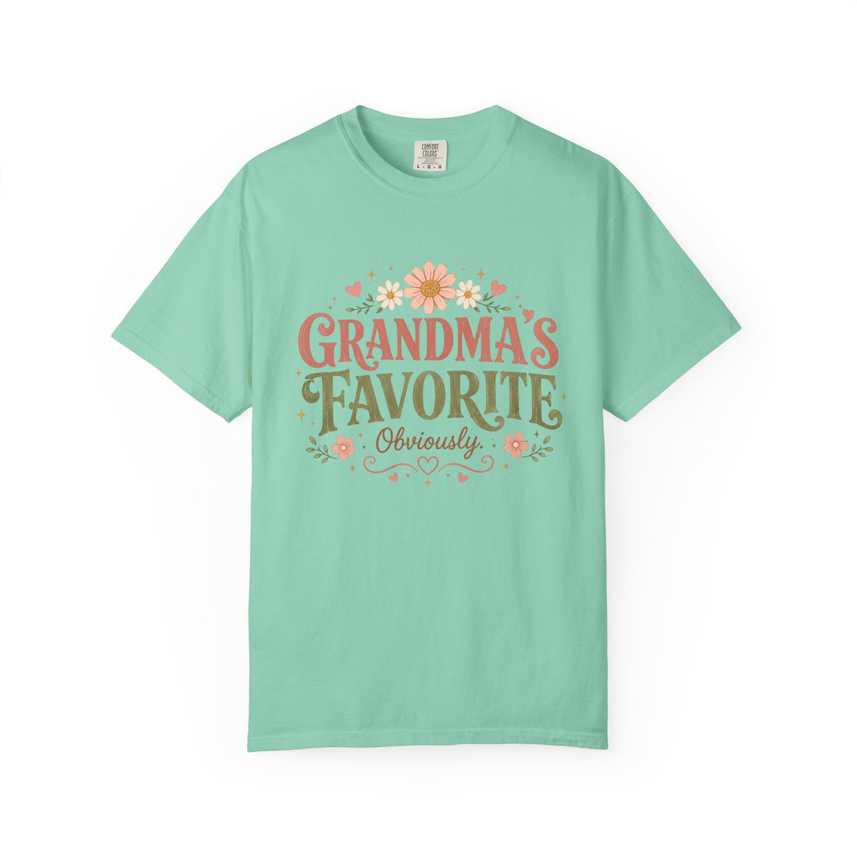 Grandma's Favorite Floral Typography T-shirt | Mother's Day Family Shirt