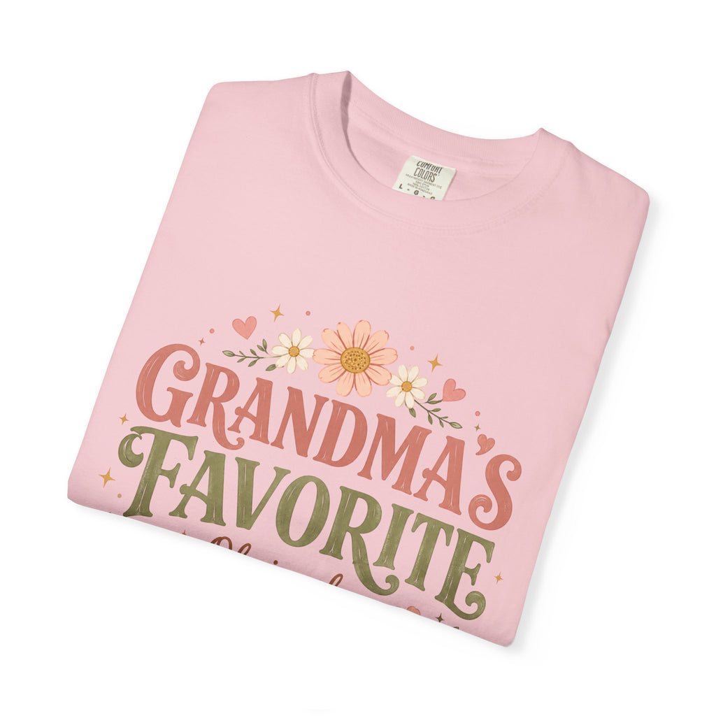 Grandma's Favorite Floral Typography T-shirt | Mother's Day Family Shirt