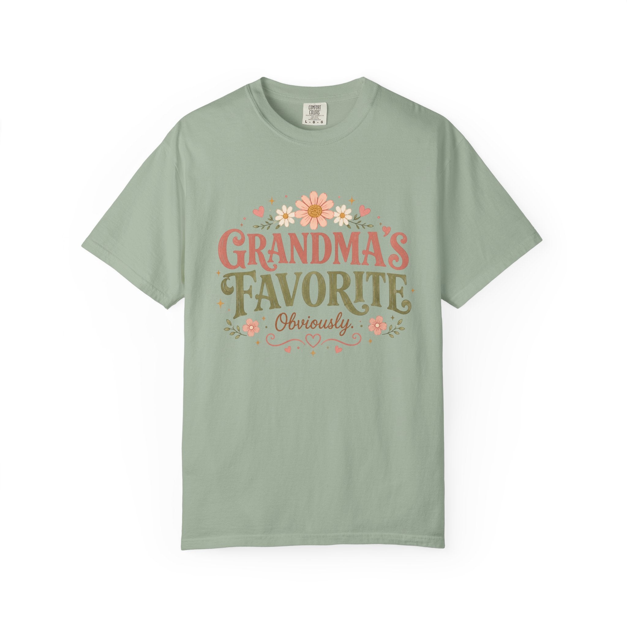 Grandma's Favorite Floral Typography T-shirt | Mother's Day Family Shirt