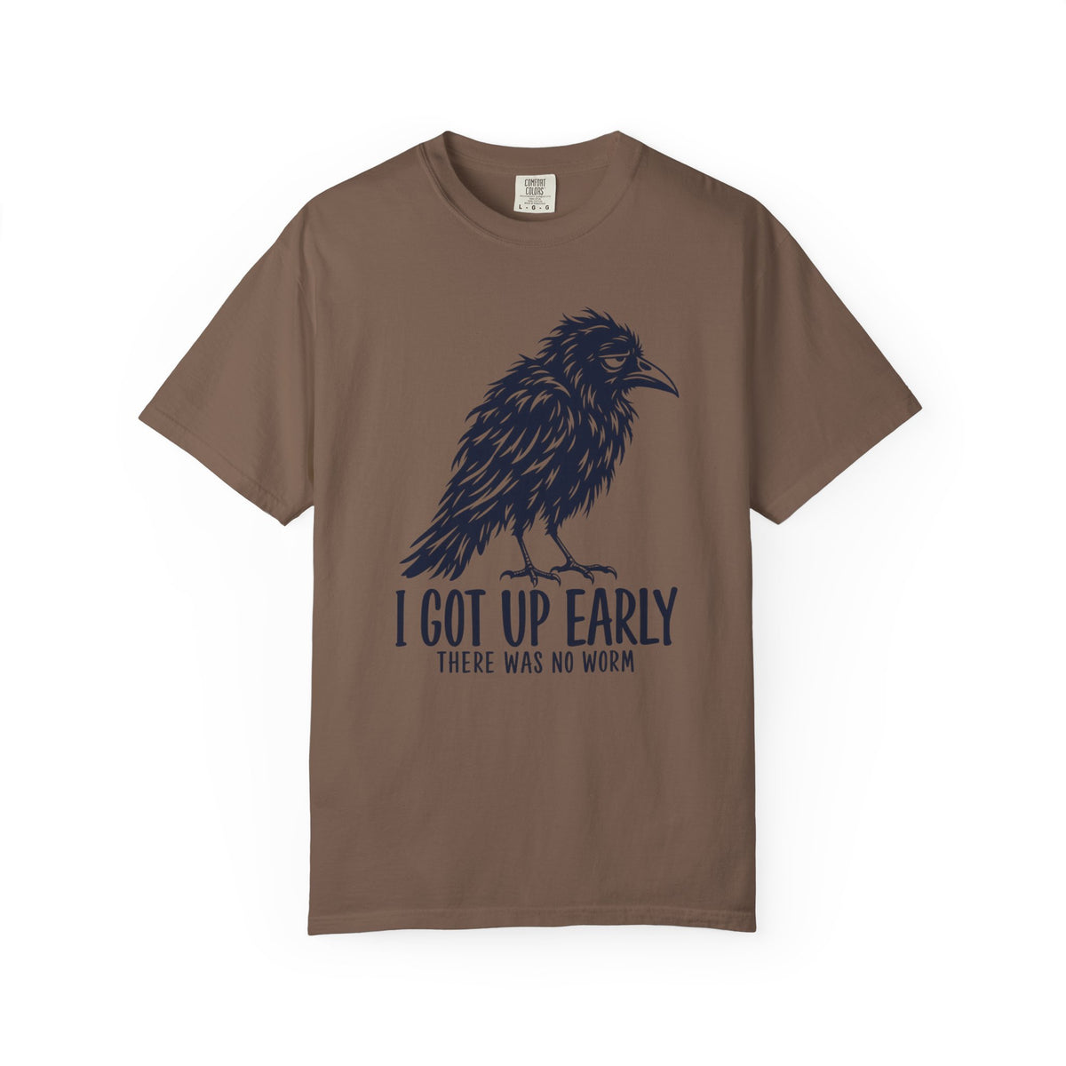 I Got Up Early There Was No Worm T-Shirt, Funny Crow Gift, Morning Humor Tee