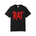 Rat City Graphic T-Shirt, Grunge Streetwear Tee, Bold RAT Text Shirt | Grunge brush lettering tee