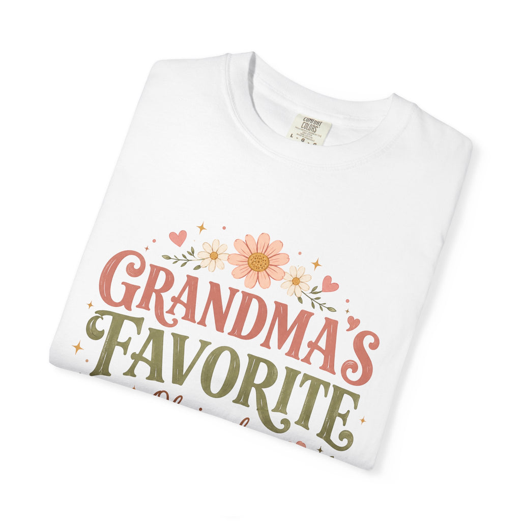 Grandma's Favorite Floral Typography T-shirt | Mother's Day Family Shirt