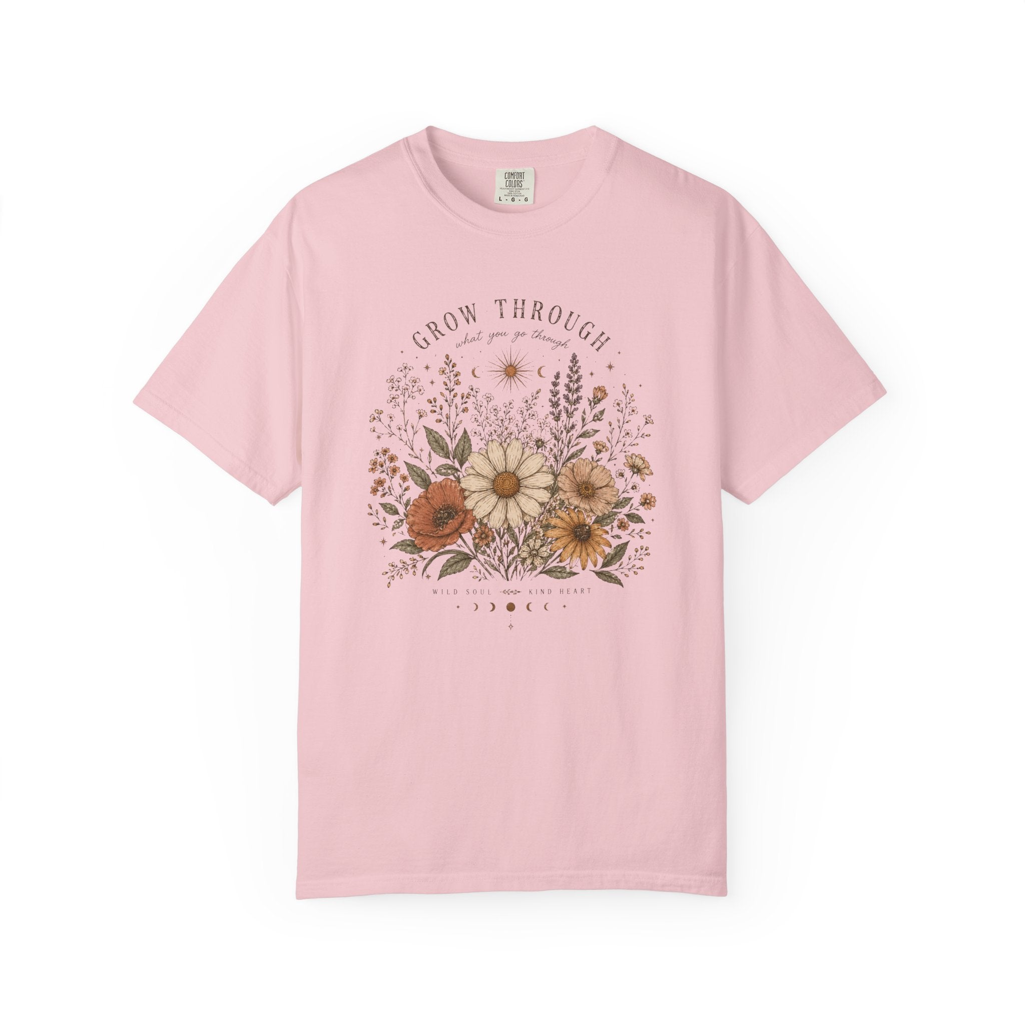Grow Through Floral Bouquet T-shirt | Vintage Wildflower Illustration