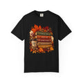 Fall Book Pumpkin T-Shirt, Thanksgiving Book Reader Gift, Cozy Bookish Autumn Graphic Tee