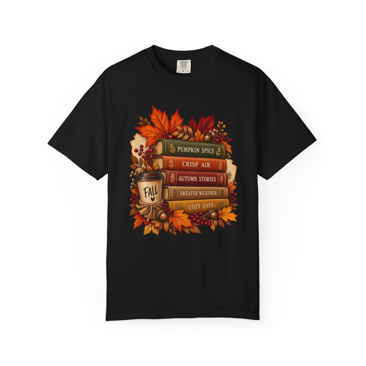 Fall Book Pumpkin T-Shirt, Thanksgiving Book Reader Gift, Cozy Bookish Autumn Graphic Tee