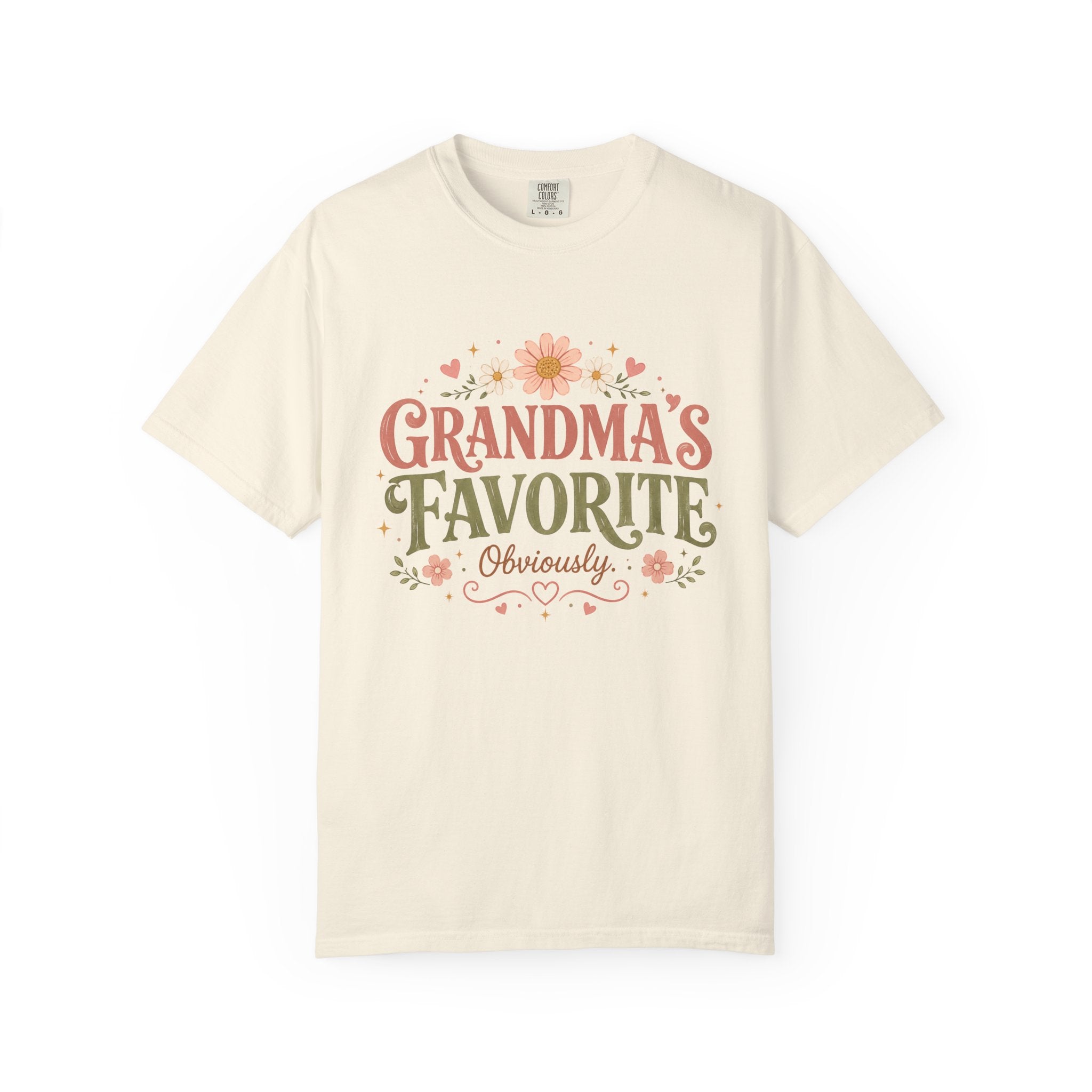 Grandma's Favorite Floral Typography T-shirt | Mother's Day Family Shirt