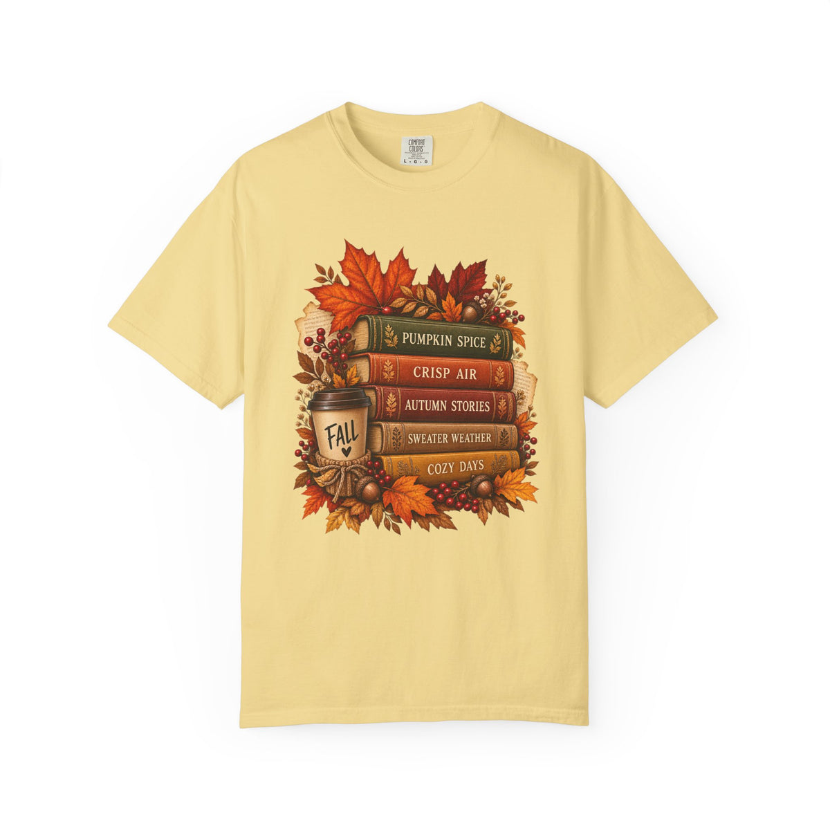 Fall Book Pumpkin T-Shirt, Thanksgiving Book Reader Gift, Cozy Bookish Autumn Graphic Tee