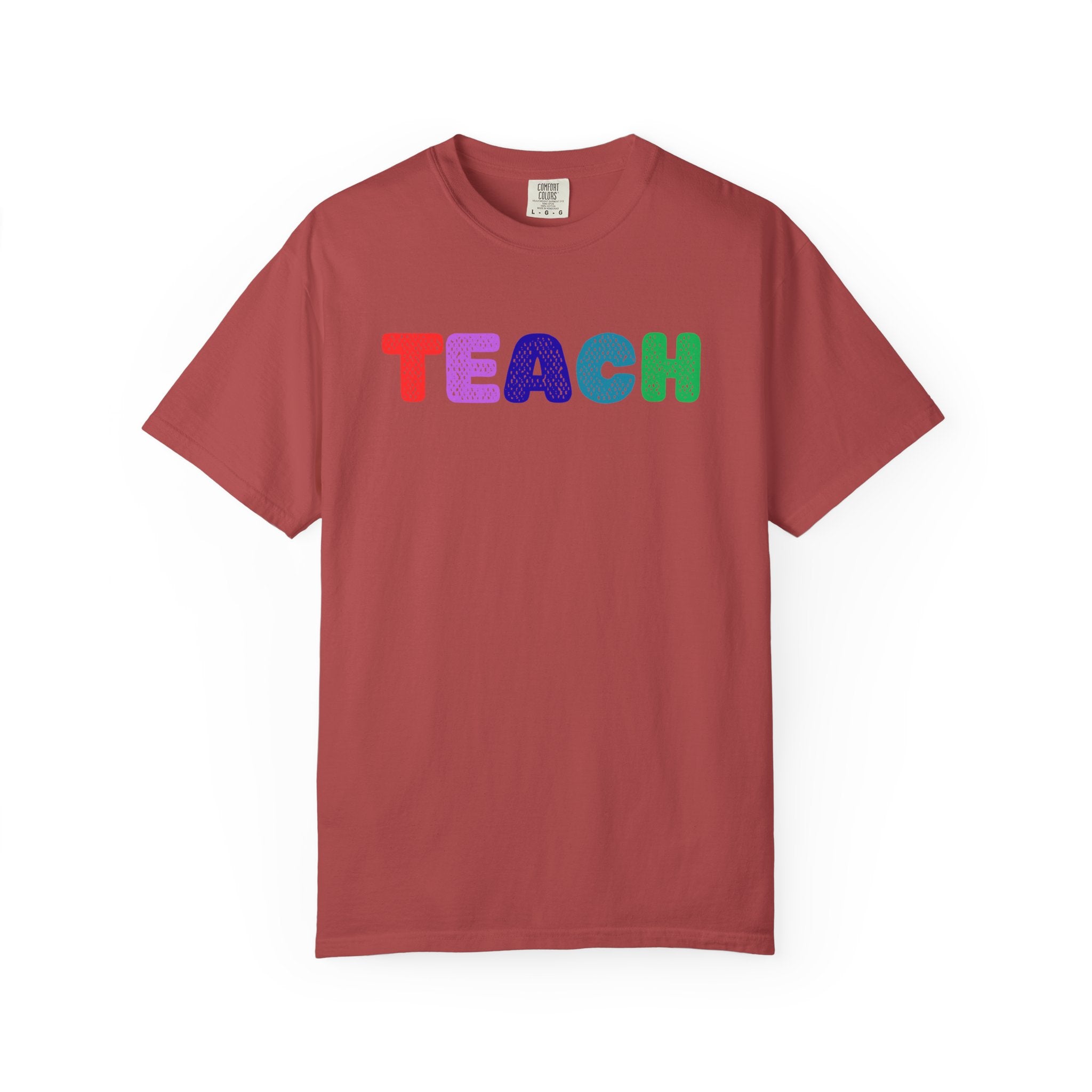 Colorful Sequin Letters TEACH T-Shirt | Teacher Shirt, School Apparel