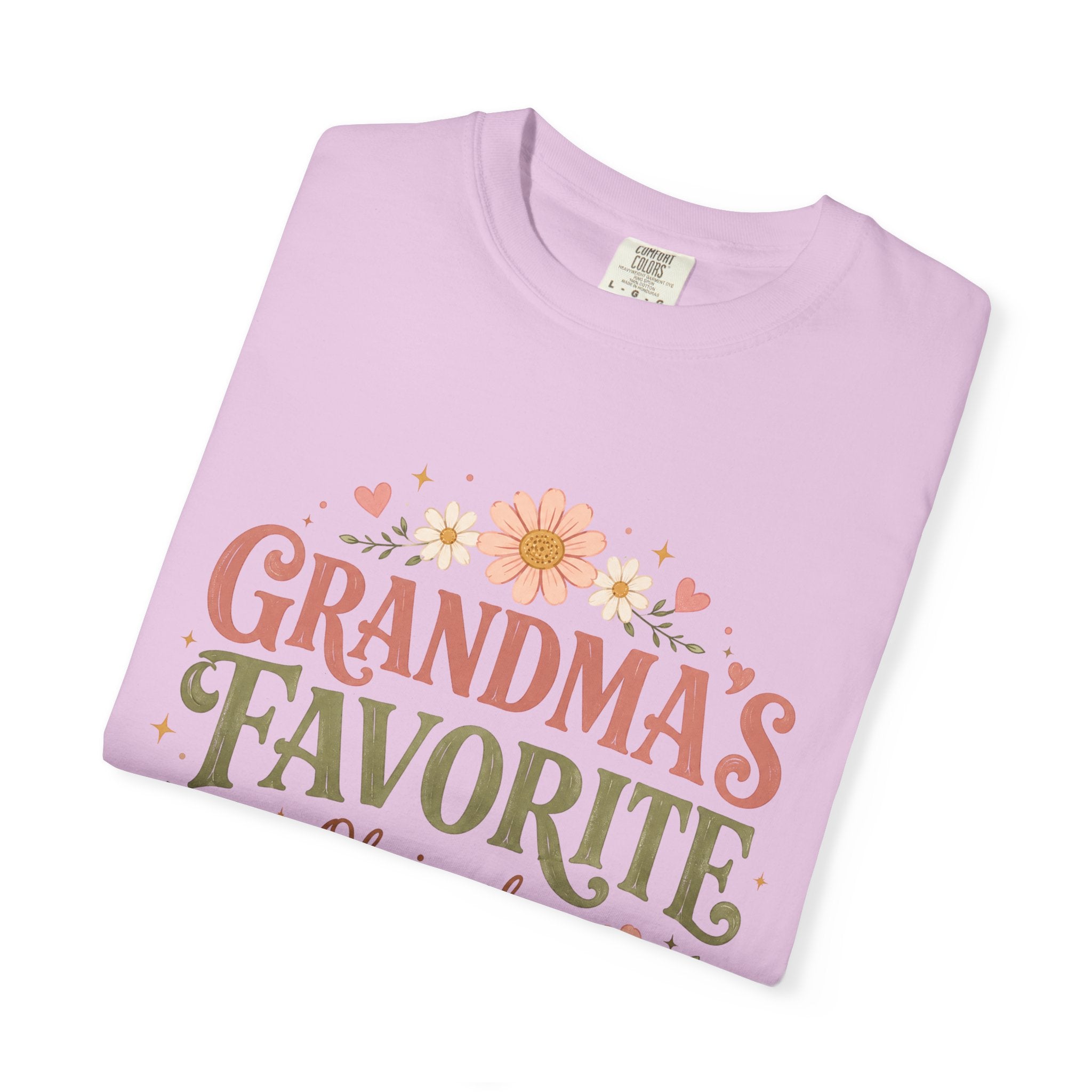 Grandma's Favorite Floral Typography T-shirt | Mother's Day Family Shirt