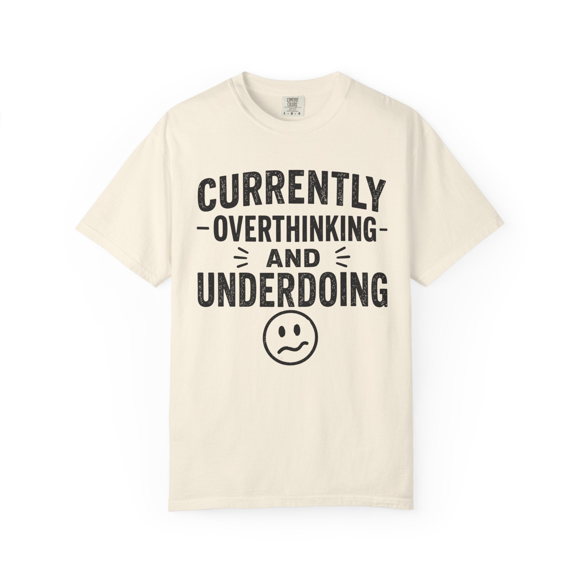 Faded Smile Face tee | Garment-Dyed T-Shirt