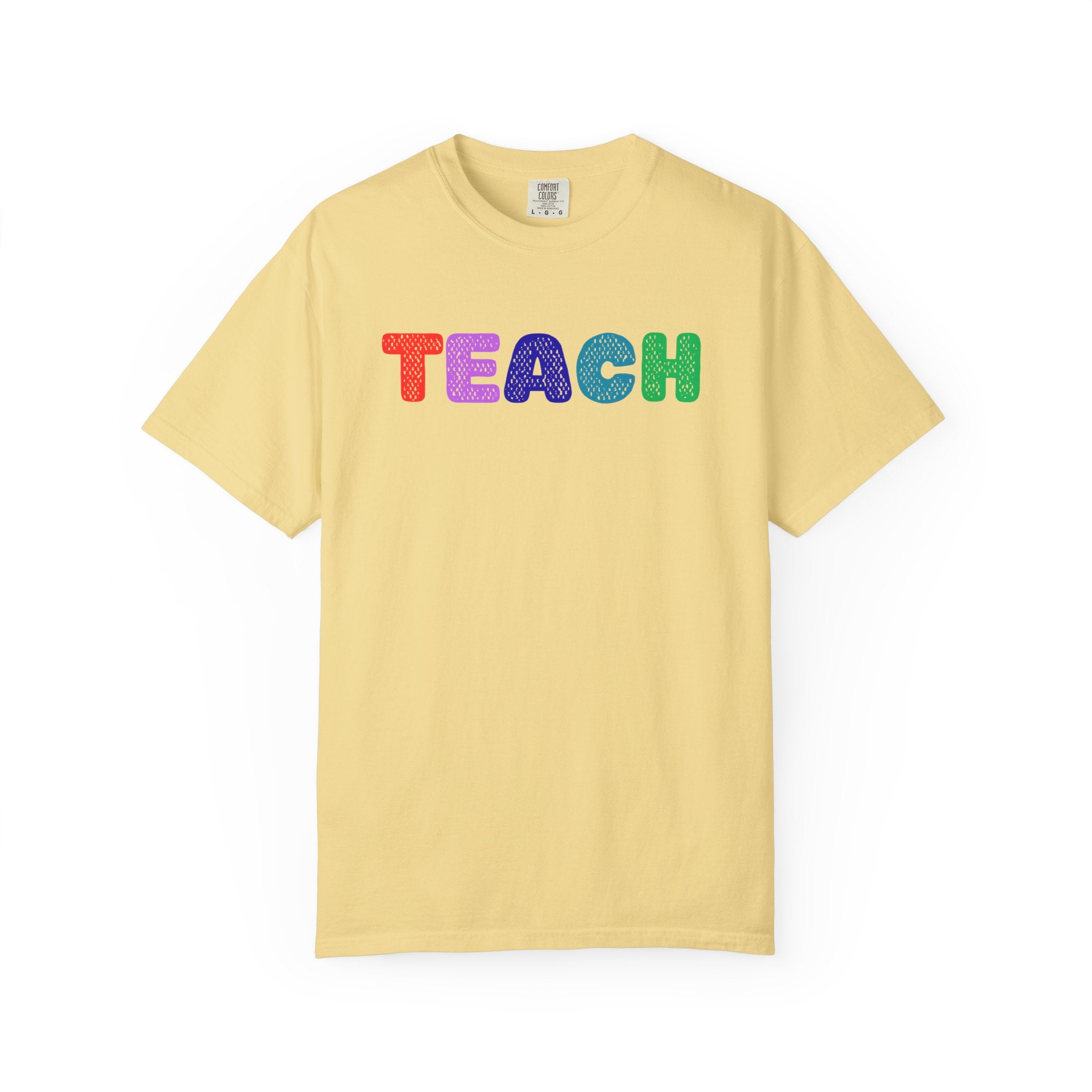 Colorful Sequin Letters TEACH T-Shirt | Teacher Shirt, School Apparel