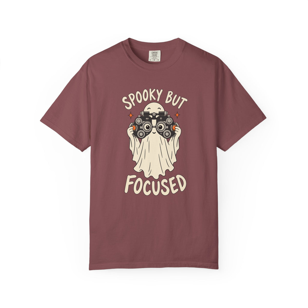 Optometrist Halloween T-Shirt, Spooky But Focused Ghost, Funny Eye Doctor Gift