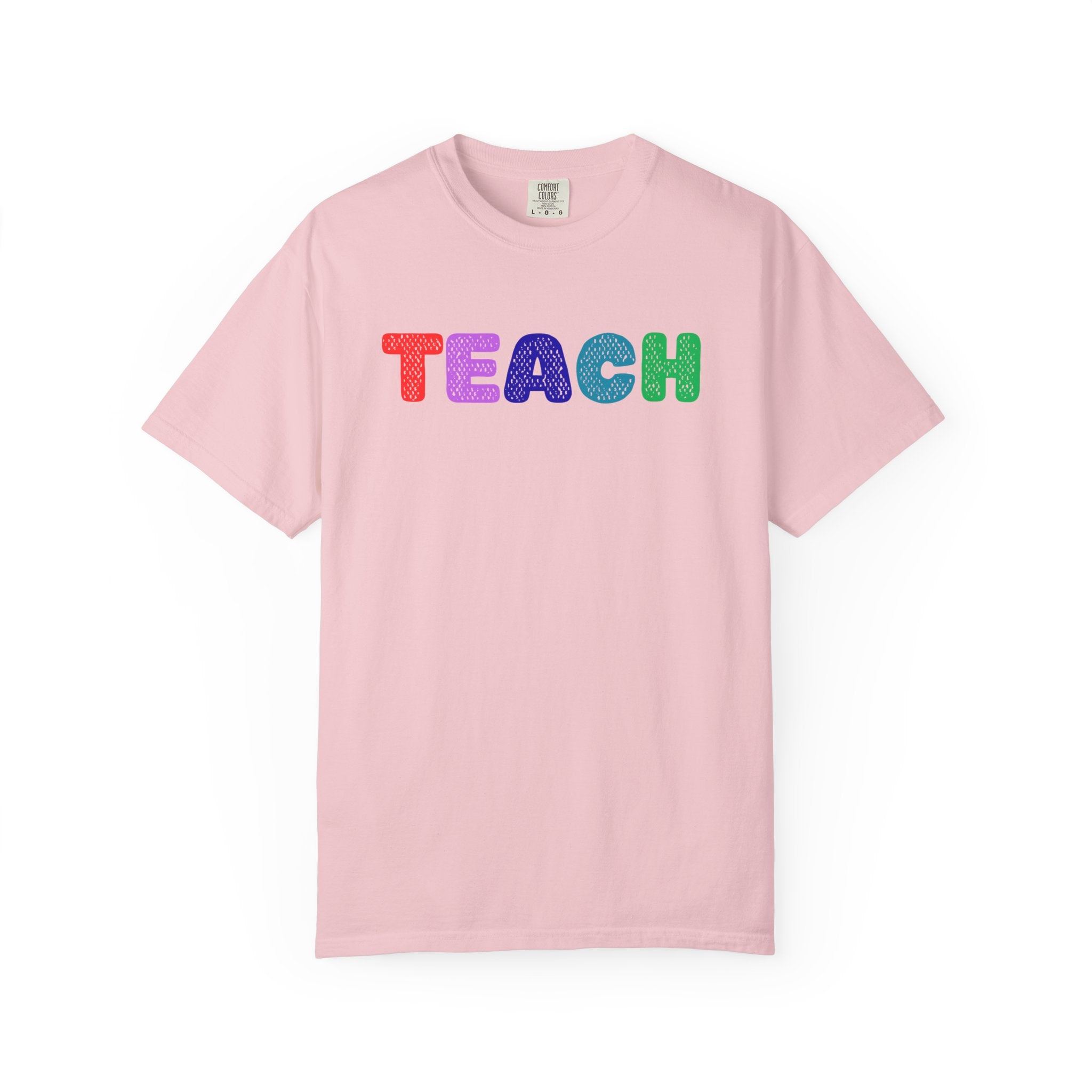 Colorful Sequin Letters TEACH T-Shirt | Teacher Shirt, School Apparel