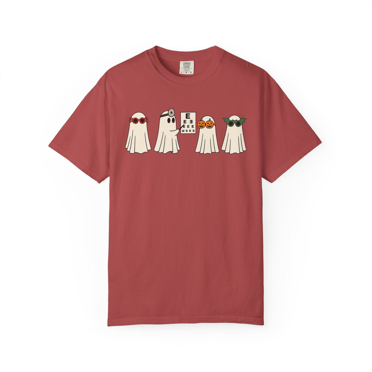 Optometrist Ghost Halloween T-Shirt, Funny Eye Doctor Gift, Spooky Vision Center Graphic Tee
