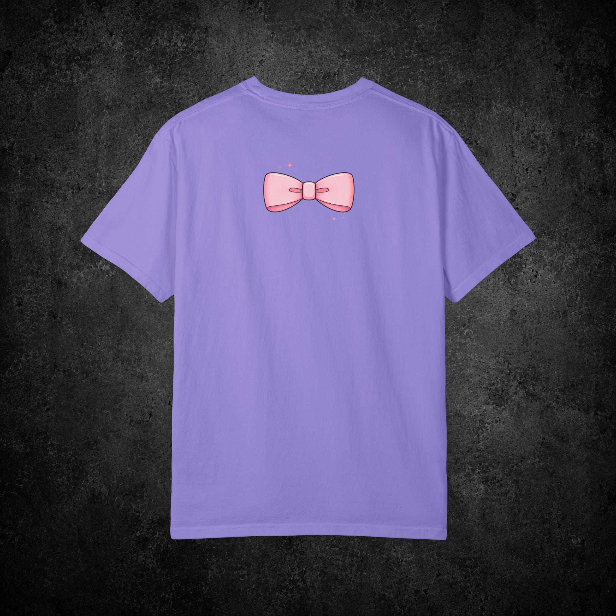 Pink Bow Illustration T-Shirt | Cute Minimal Back Graphic