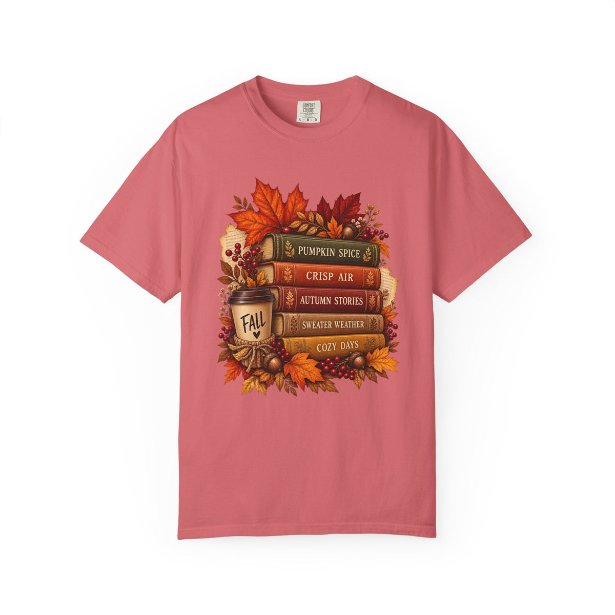Fall Book Pumpkin T-Shirt, Thanksgiving Book Reader Gift, Cozy Bookish Autumn Graphic Tee