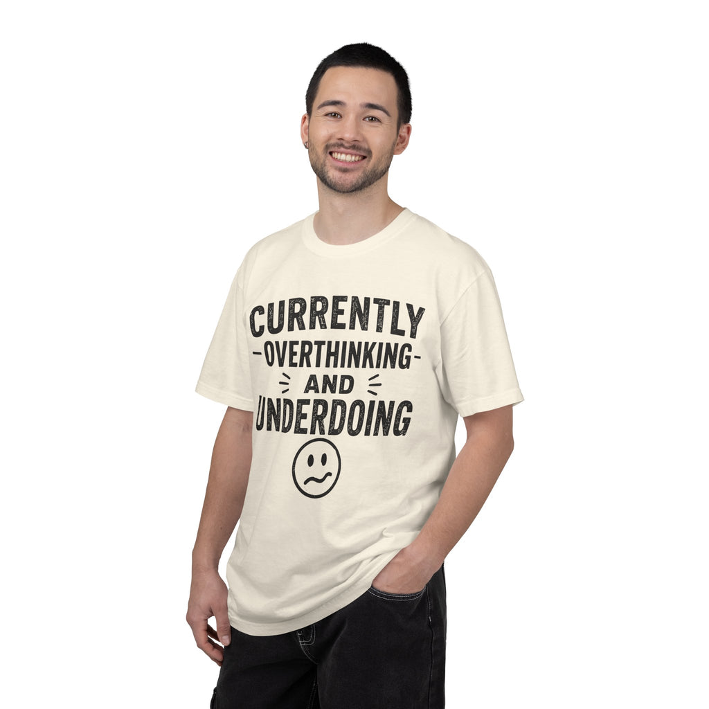Faded Smile Face tee | Garment-Dyed T-Shirt