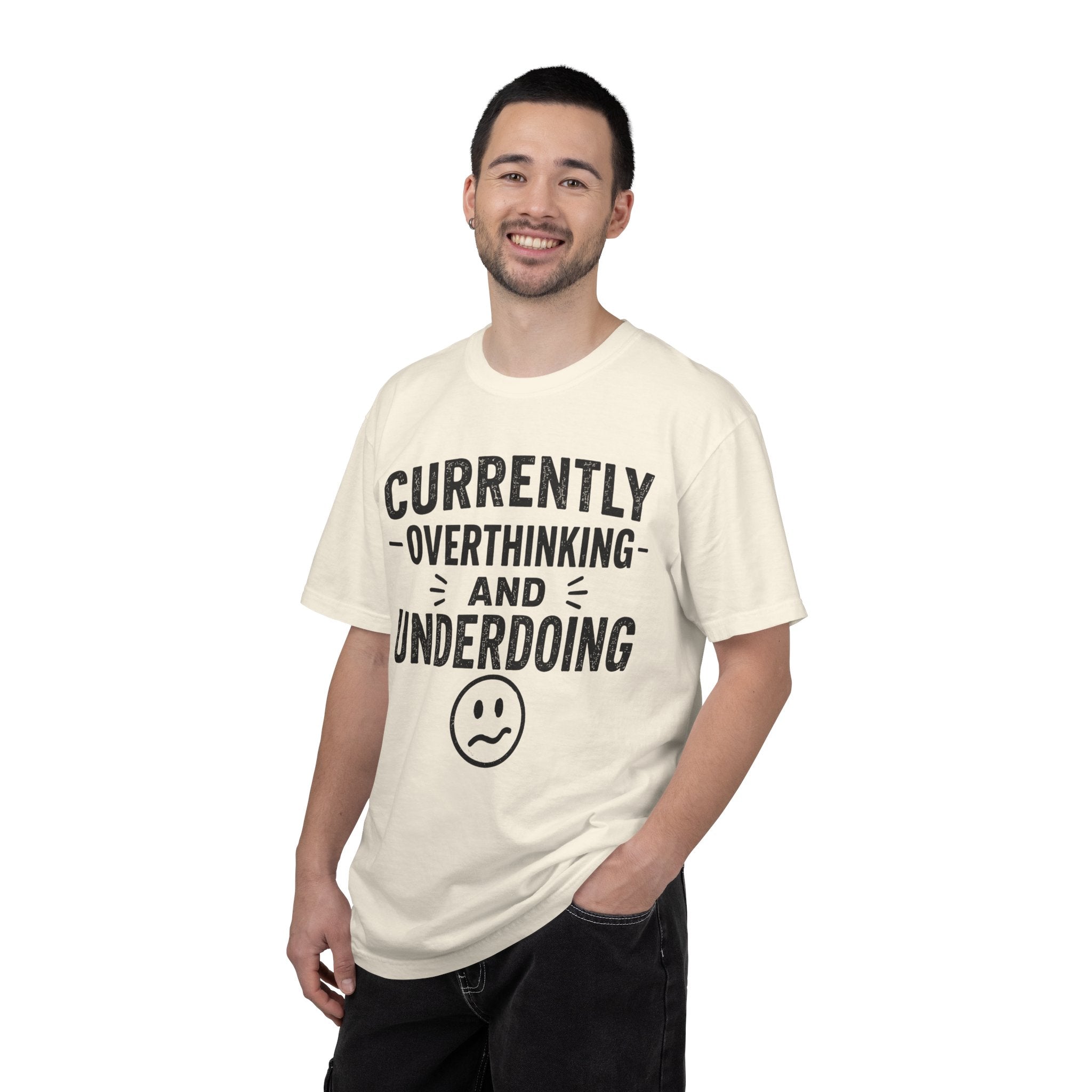 Faded Smile Face tee | Garment-Dyed T-Shirt