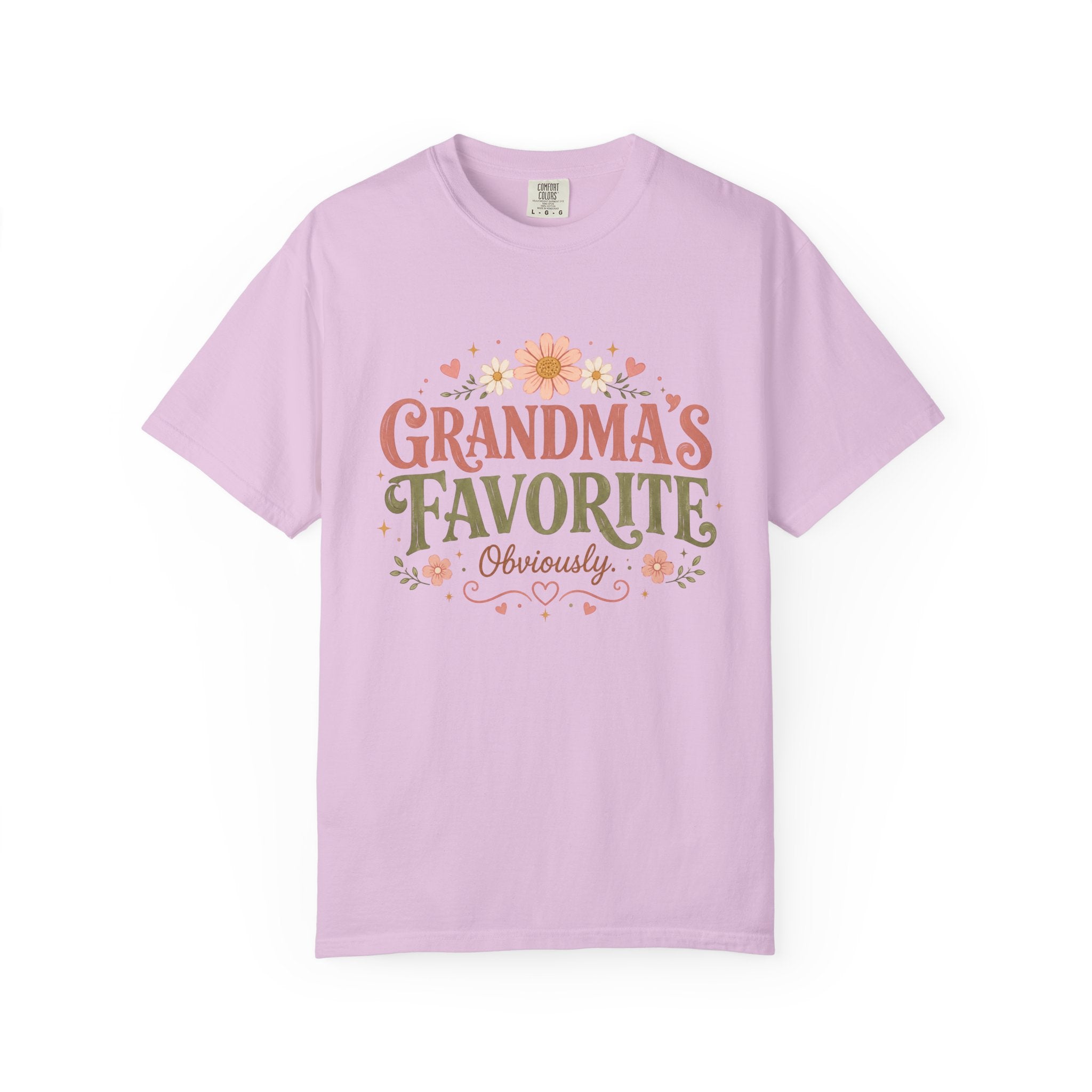 Grandma's Favorite Floral Typography T-shirt | Mother's Day Family Shirt