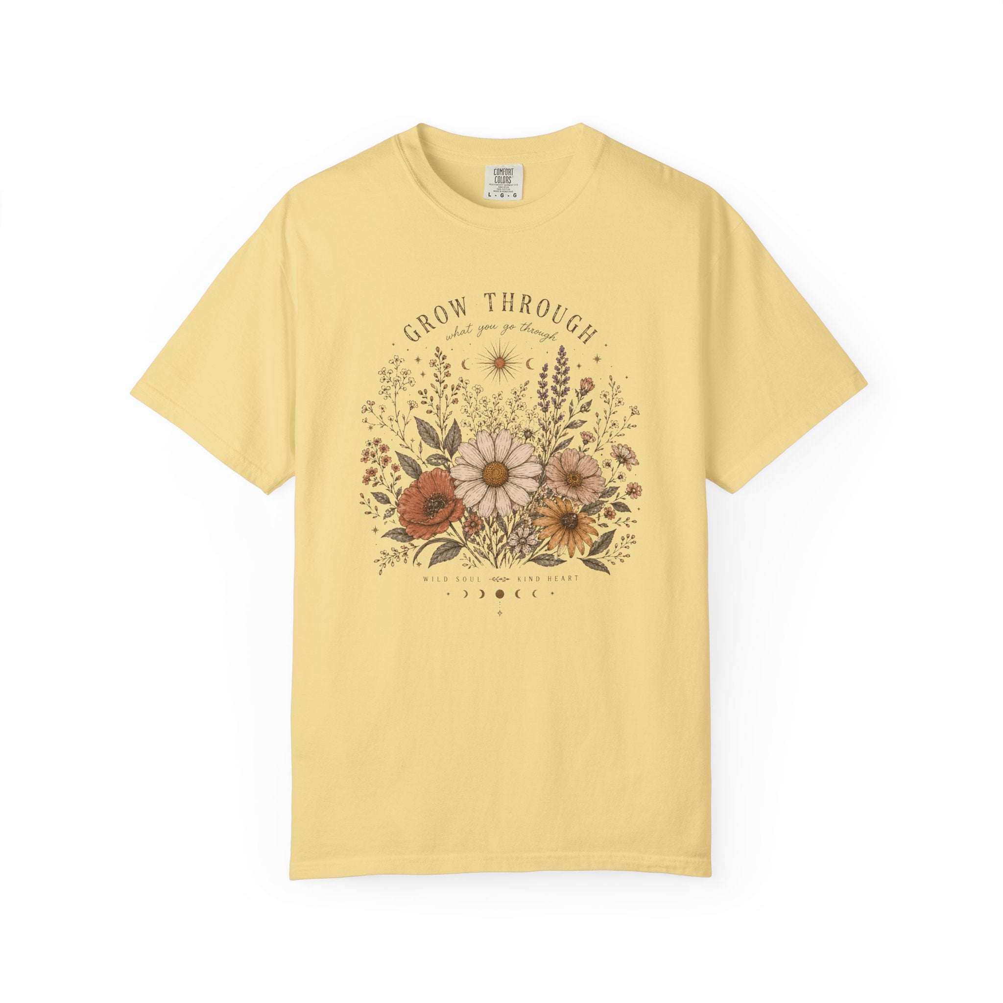 Grow Through Floral Bouquet T-shirt | Vintage Wildflower Illustration