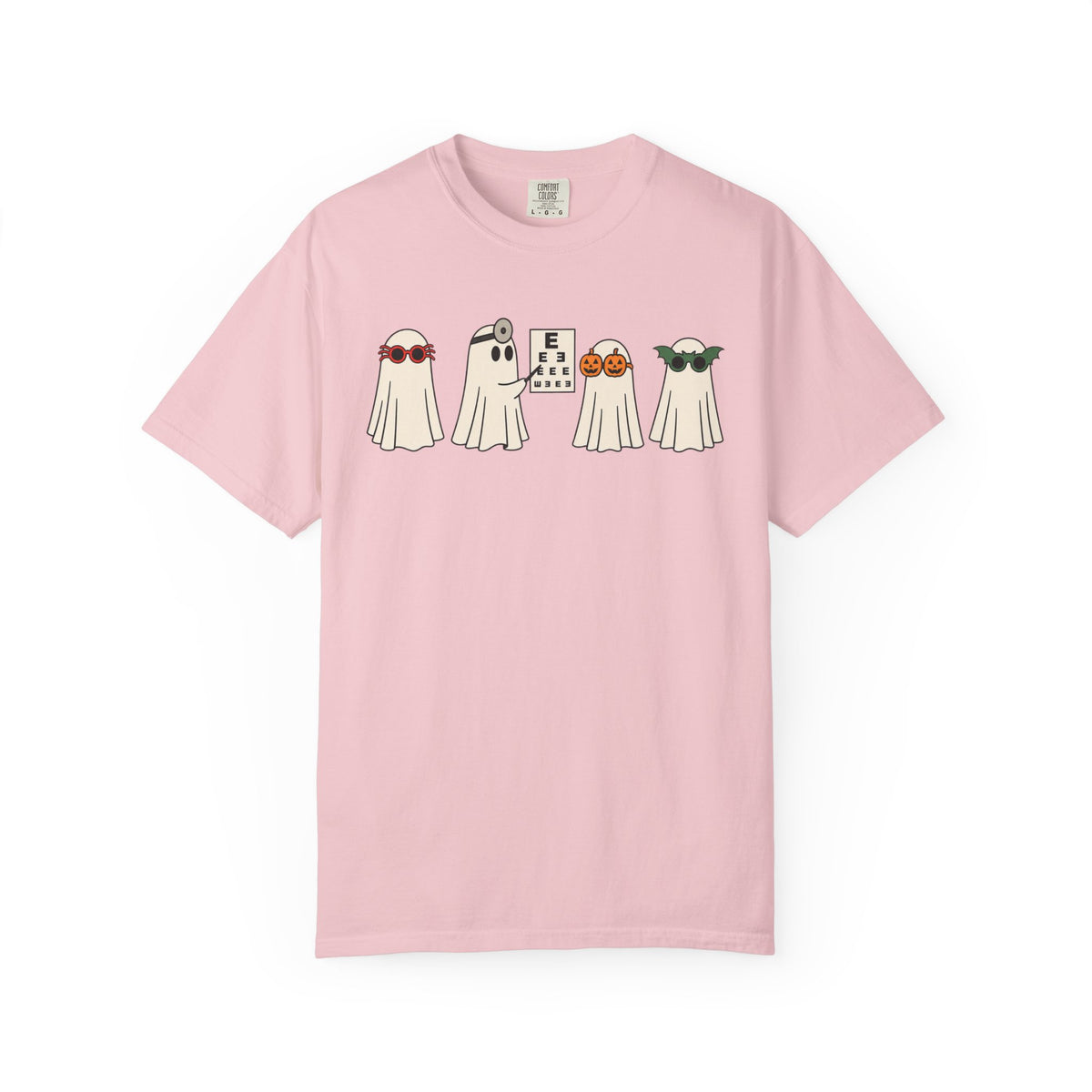 Optometrist Ghost Halloween T-Shirt, Funny Eye Doctor Gift, Spooky Vision Center Graphic Tee