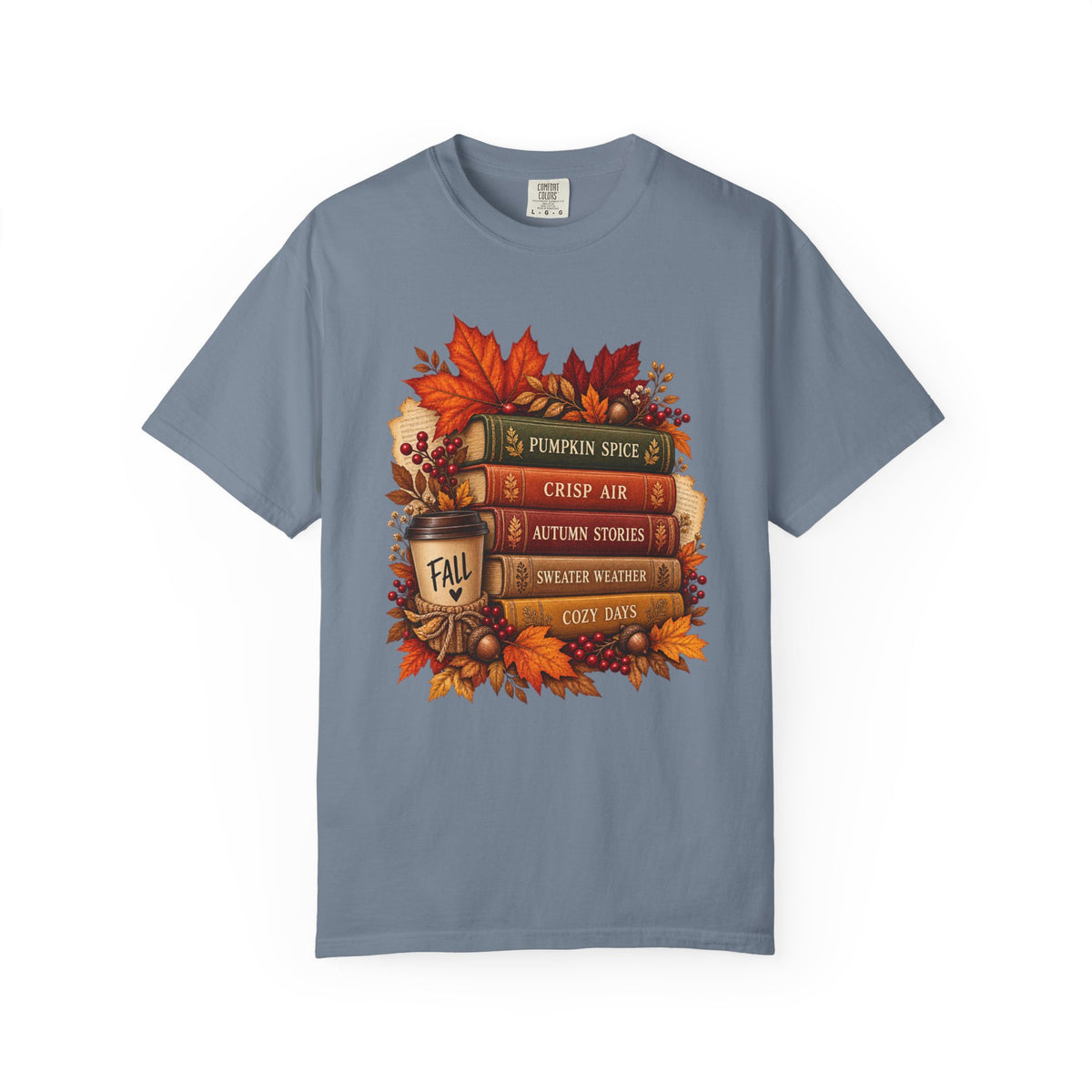 Fall Book Pumpkin T-Shirt, Thanksgiving Book Reader Gift, Cozy Bookish Autumn Graphic Tee