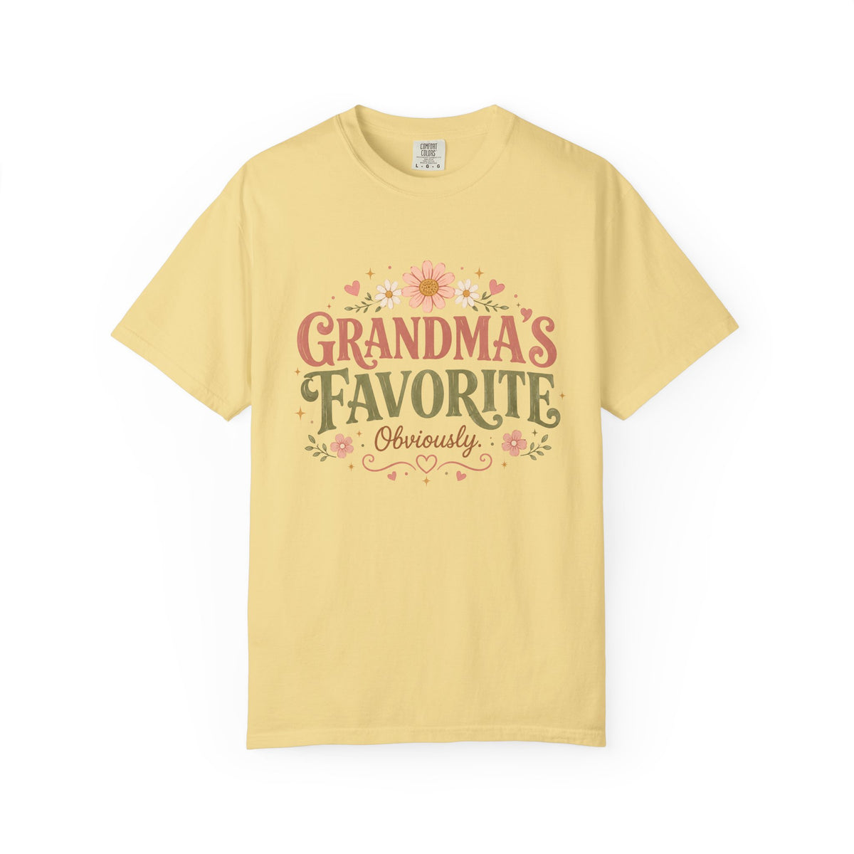 Grandma's Favorite Floral Typography T-shirt | Mother's Day Family Shirt
