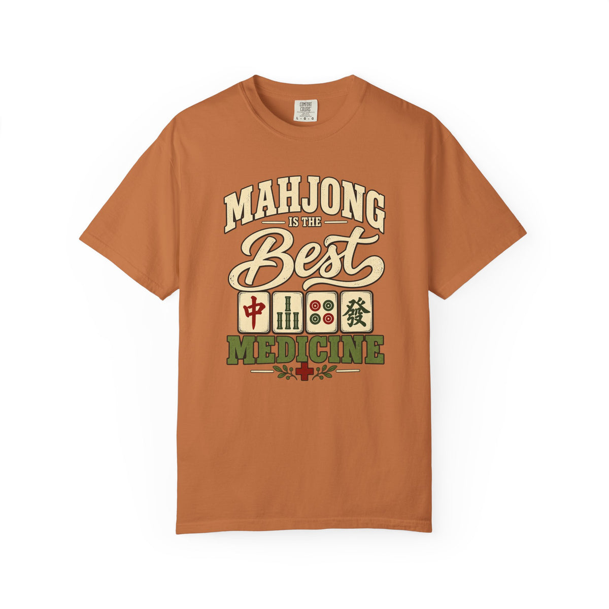 Mahjong Is the Best Medicine T-Shirt, Funny Mahjong Player Gift, Chinese Tile Game Graphic Tee