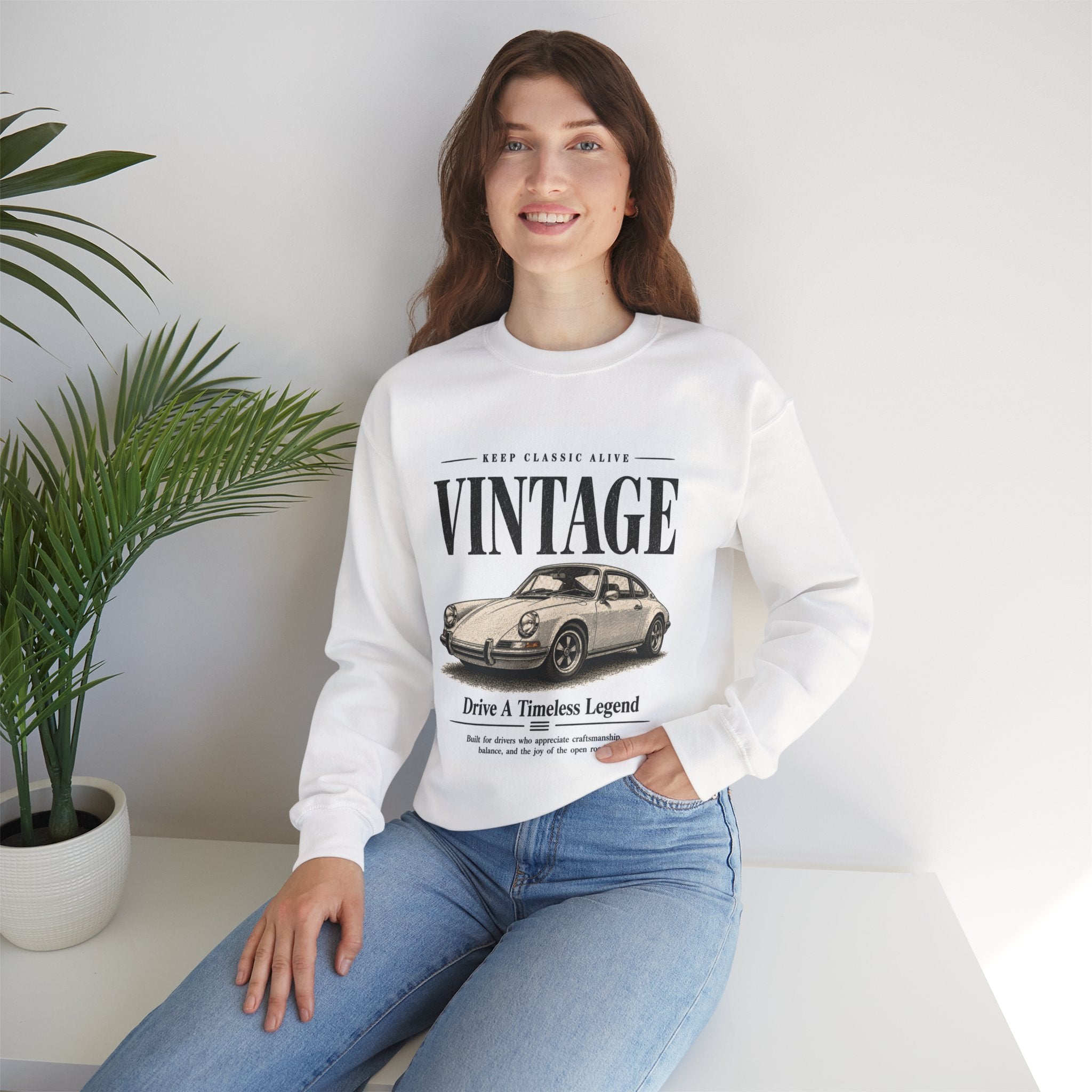 Vintage Classic Car sweatshirt | Retro Automobile Illustration