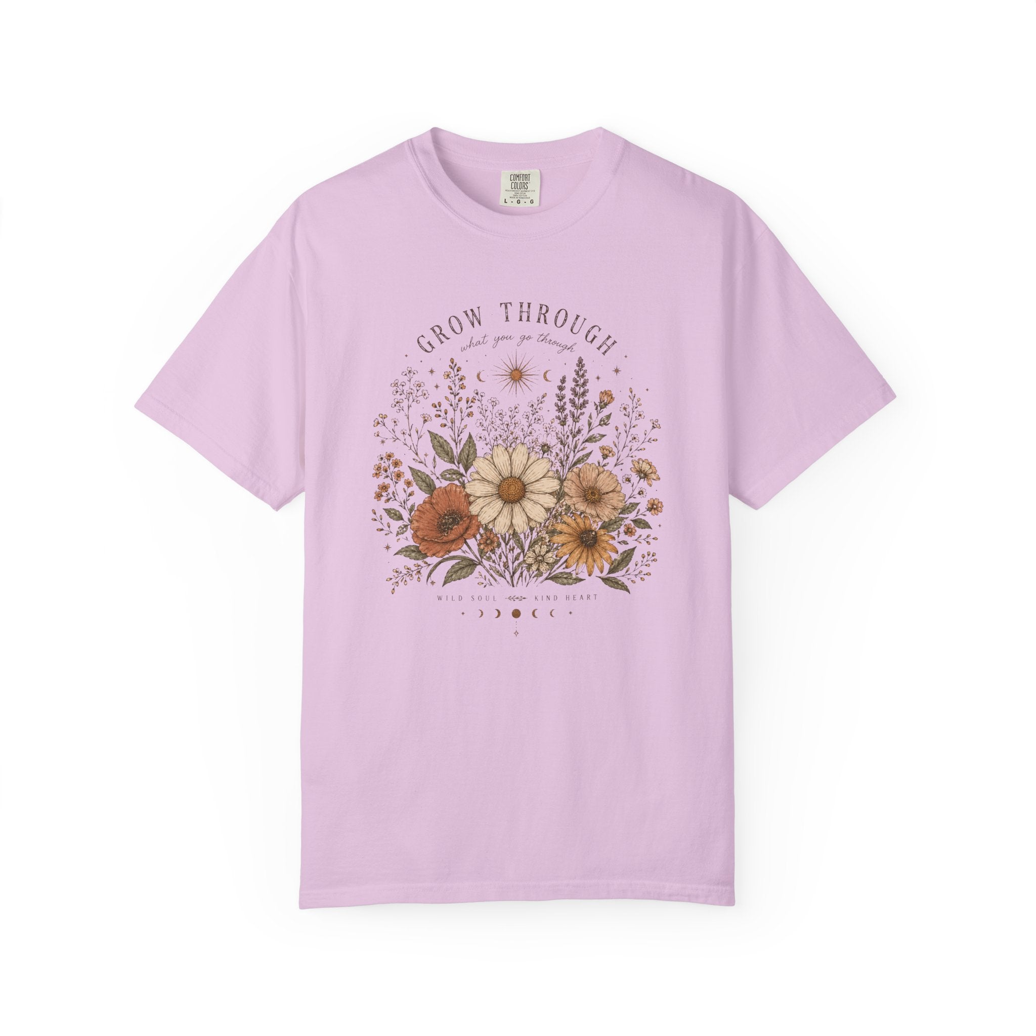 Grow Through Floral Bouquet T-shirt | Vintage Wildflower Illustration