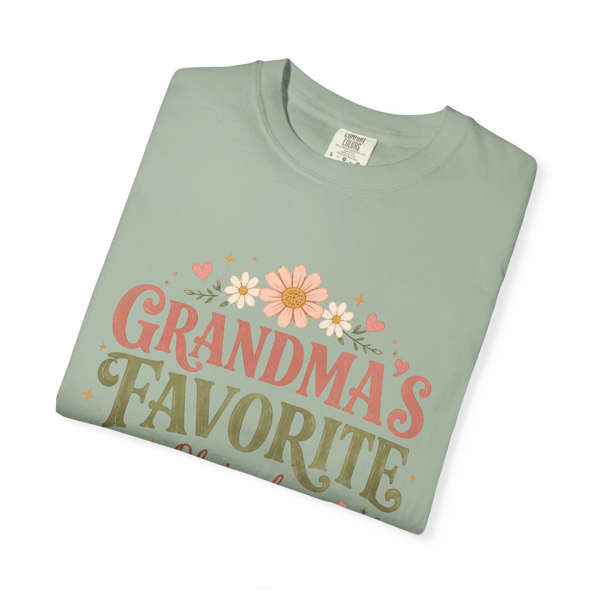 Grandma's Favorite Floral Typography T-shirt | Mother's Day Family Shirt
