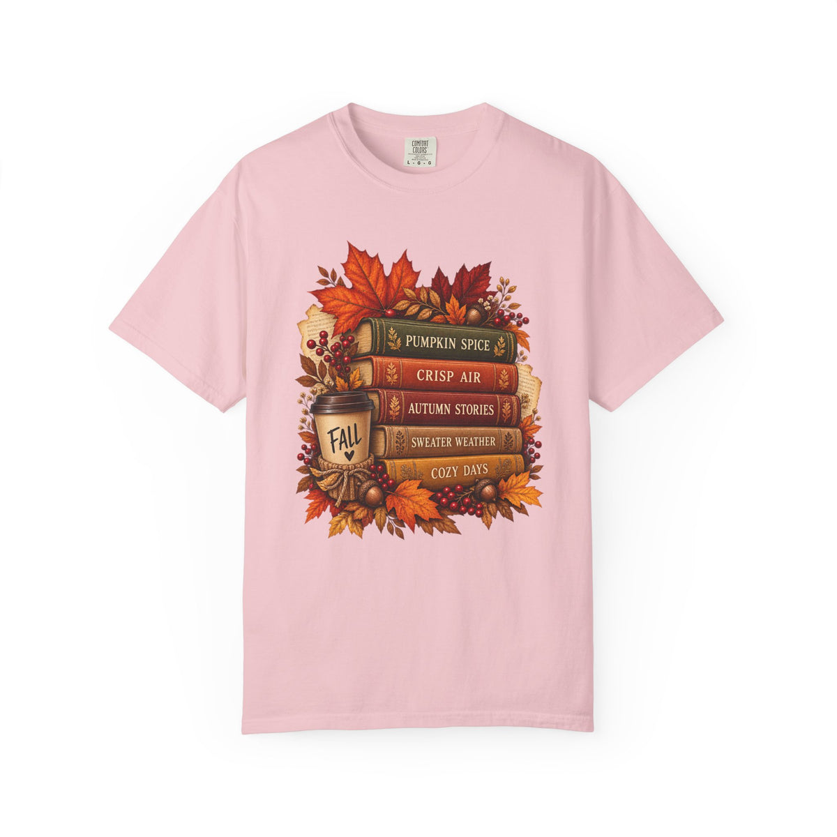 Fall Book Pumpkin T-Shirt, Thanksgiving Book Reader Gift, Cozy Bookish Autumn Graphic Tee