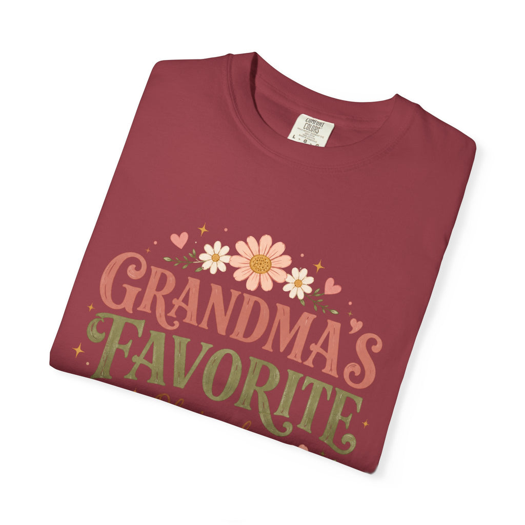 Grandma's Favorite Floral Typography T-shirt | Mother's Day Family Shirt
