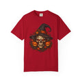 alloween Skull T-Shirt, Witch Hat Pumpkin Design, Spooky Gothic Horror Gift