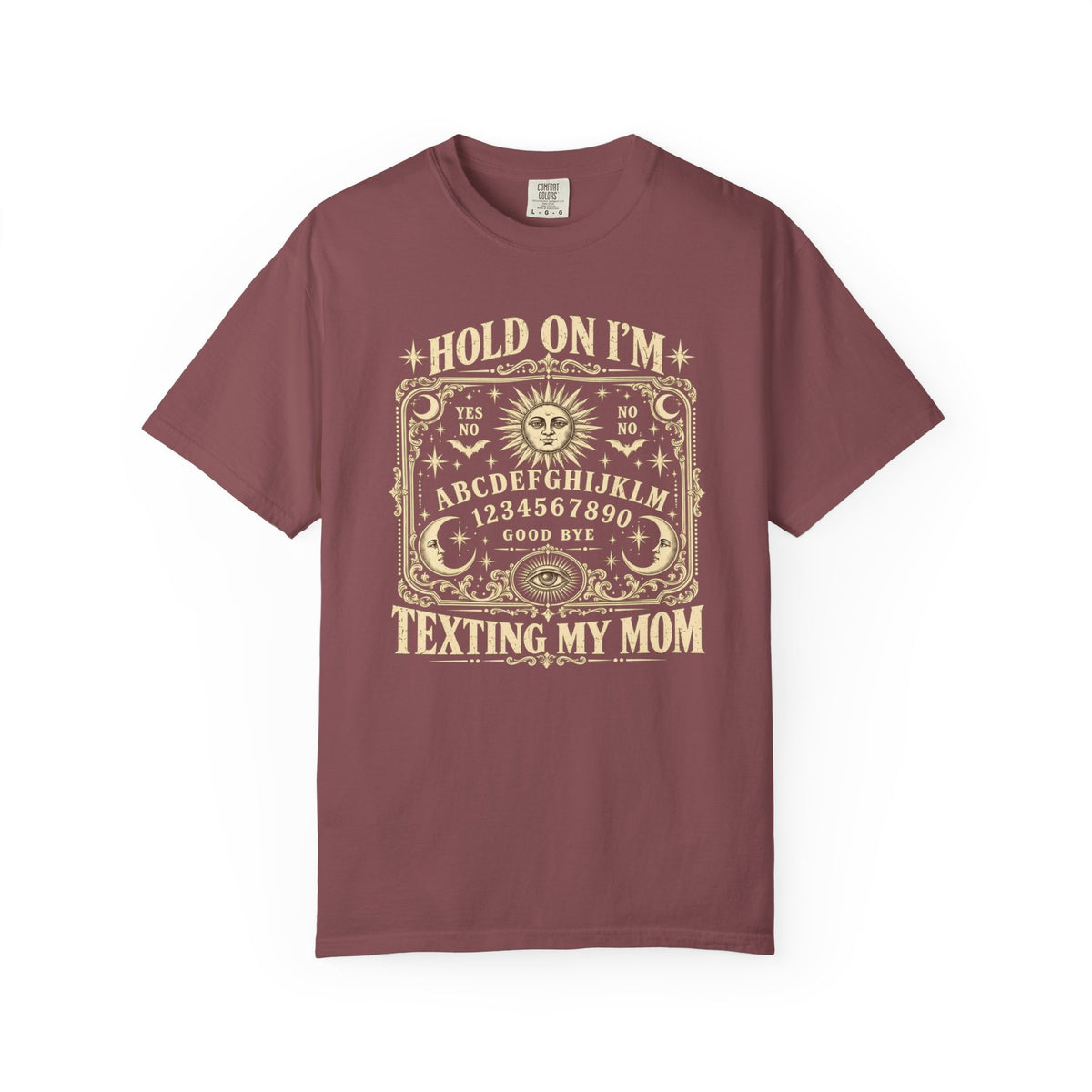 Hold On I'm Texting My Mom Ouija Board T-Shirt, Funny Spooky Mom Humor Gift, Vintage Paranormal Graphic Tee