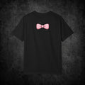 Pink Bow Illustration T-Shirt | Cute Minimal Back Graphic