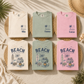 Beach Crew T-shirt | Surf Van Palm Tree Sunset Design